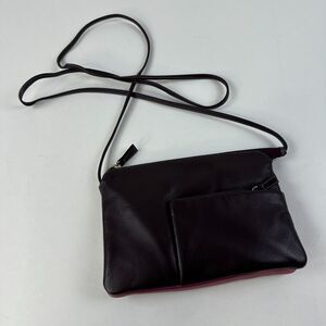 Mywalit Leather Crossbody Small Purse Multi Comp Travel Organizer Purple 8 x 5